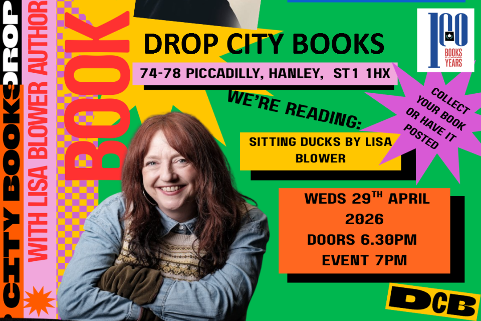 Brightly coloured green, orange and pink poster style advert of event details